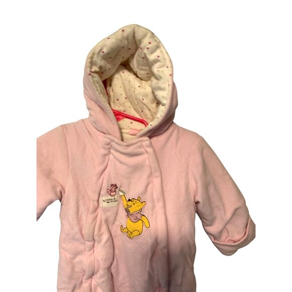 Vintage Y2k Disney Girls Infant Baby Size 3 6 Months Bunting coat Pink WInter Wi - Picture 3 of 3